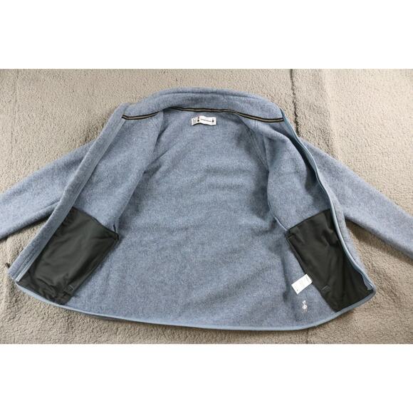 Smart Wool Sweater Womens Small Blue Merino Knit Jacket Full Zip THIS WAS WASHED - Picture 2 of 11